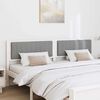vidaXL T&ecirc;te de lit capitonn&eacute;e avec t&ecirc;te de lit Blanc 200 cm Pin massif