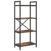 vidaXL &Eacute;tag&egrave;re Ch&ecirc;ne fum&eacute; 56 x 34 x 133,5 cm Bois d'ing&eacute;nierie