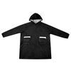 vidaXL Sweat &agrave; capuche couverture Noir L Polaire et flanelle