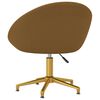 vidaXL Chaises &agrave; manger lot de 4 marron velours