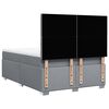 vidaXL Sommier &agrave; lattes de lit avec matelas Gris clair 160x200cm Tissu