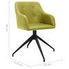 vidaXL Chaises pivotantes &agrave; manger lot de 2 vert tissu