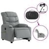 vidaXL Fauteuil de massage inclinable &eacute;lectrique gris clair tissu