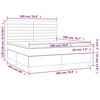 vidaXL Sommier &agrave; lattes de lit et matelas Gris clair 180x200cm Velours