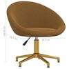 vidaXL Chaise pivotante de bureau Marron Velours