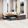 vidaXL Ensemble de canap&eacute; de jardin 17 pcs Noir et Cr&egrave;me polyrotin