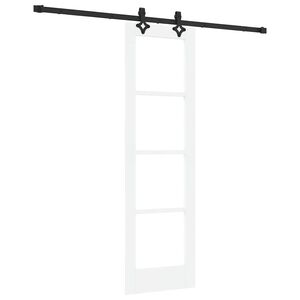 vidaXL Porte coulissante ORKDAL Blanc et Noir 61 x 198,5 cm