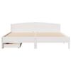 vidaXL Cadre de lit sans matelas blanc 200x200 cm bois massif de pin