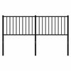 vidaXL T&ecirc;te de lit de remplacement m&eacute;tal noir 150 cm