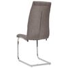vidaXL Chaises &agrave; manger cantilever lot de 6 taupe tissu