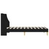 vidaXL Cadre de lit avec t&ecirc;te de lit Noir 90 x 200 cm tissu