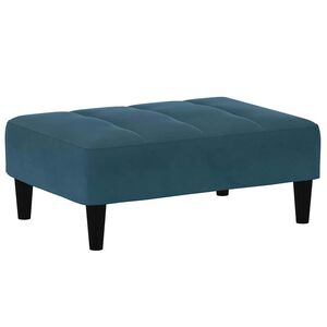 vidaXL Repose-pied bleu 77x55x31 cm velours