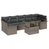 vidaXL Ensemble de canap&eacute; de jardin 8 pc Gris polyrotin