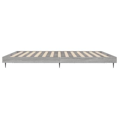 vidaXL Cadre de lit sans matelas sonoma gris 140x200 cm