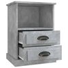vidaXL Tables de chevet 2 pcs gris b&eacute;ton 43x36x60 cm