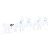 vidaXL Rennes LED 5 pcs Blanc tissu