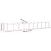 vidaXL Lit sur&eacute;lev&eacute; de jardin Acier galvanis&eacute; 368x80x36 cm gris
