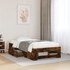 vidaXL Cadre de lit sans matelas ch&ecirc;ne fum&eacute; 90x190cm bois d'ing&eacute;nierie