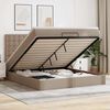 vidaXL Cadre de lit ottoman et matelas cappuccino 180x200cm similicuir