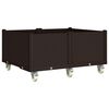 vidaXL Jardini&egrave;re &agrave; roulettes marron 100x80x54 cm PP