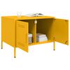vidaXL Table basse jaune moutarde 68x50x50,5 cm acier