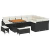 vidaXL Ensemble de canap&eacute; de jardin 12 pc Noir polyrotin