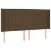 vidaXL Sommier &agrave; lattes de lit matelas et LED Marron fonc&eacute; 160x200 cm
