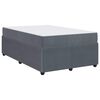 vidaXL Cadre de lit avec matelas Gris fonc&eacute; 120 x 200 cm tissu