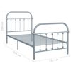 vidaXL Cadre de lit sans matelas gris métal 100x200 cm