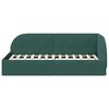 vidaXL Cadre de lit d'angle avec t&ecirc;te de lit Vert fonc&eacute; 90 cm x 200 cm