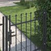vidaXL Porte de Cl&ocirc;ture Gris 103 x 150 cm Acier enduit de poudre