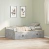 vidaXL Cadre de lit Gris b&eacute;ton 90 x 190 cm Bois d'ing&eacute;nierie