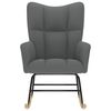 vidaXL Chaise &agrave; bascule Gris fonc&eacute; Tissu