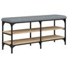vidaXL Banc &agrave; chaussures ch&ecirc;ne sonoma 102x32x47 cm bois d'ing&eacute;nierie