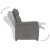 vidaXL Fauteuil inclinable Gris fonc&eacute; Similicuir daim