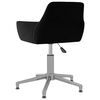 vidaXL Chaises pivotantes &agrave; manger lot de 2 Noir Velours