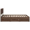 vidaXL Cadre de lit Ch&ecirc;ne brun 150 x 200 cm Bois d&rsquo;ing&eacute;nierie