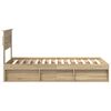 vidaXL Cadre de lit Ch&ecirc;ne Sonoma 75 x 190 cm Bois de pin massif