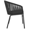vidaXL Ensemble &agrave; manger d'ext&eacute;rieur 5 pcs Acacia solide et rotin PVC