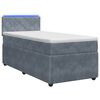 vidaXL Lit de box spring avec matelas et LED Gris fonc&eacute; 90 x 190 cm