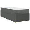 vidaXL Cadre de lit avec matelas Gris fonc&eacute; 90 x 200 cm tissu