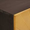vidaXL Meuble d'appoint avec tiroir Noir et or 60 x 33,5 x 100 cm