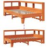 vidaXL Lit biblioth&egrave;que sans matelas cire marron 100x200 cm pin massif