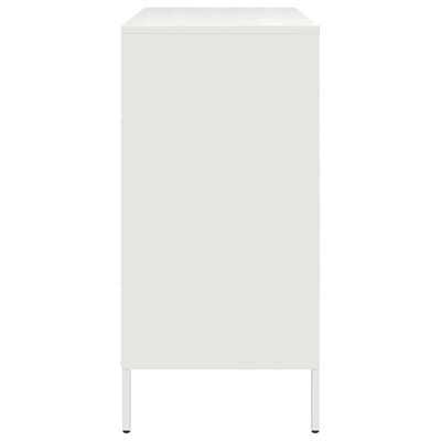 vidaXL Buffet blanc 68x39x79 cm acier