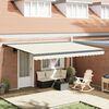 vidaXL Auvent r&eacute;tractable cr&egrave;me 4x3 m tissu et aluminium
