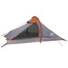 vidaXL Tente de randonn&eacute;e Gris et orange 4 personnes
