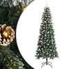 vidaXL Sapin de No&euml;l artificiel Vert 240 cm PVC, plastique et acier
