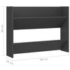 vidaXL Armoire &agrave; chaussures murale Gris 80x18x60 cm Agglom&eacute;r&eacute;
