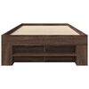 vidaXL Cadre de lit sans matelas ch&ecirc;ne marron 75x190cm bois ing&eacute;nierie