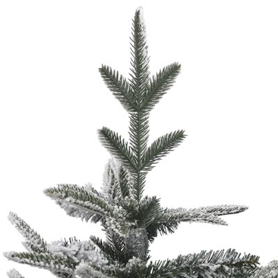 vidaXL Sapin de Noël artificiel LED et flocons de neige 180 cm PVC PE